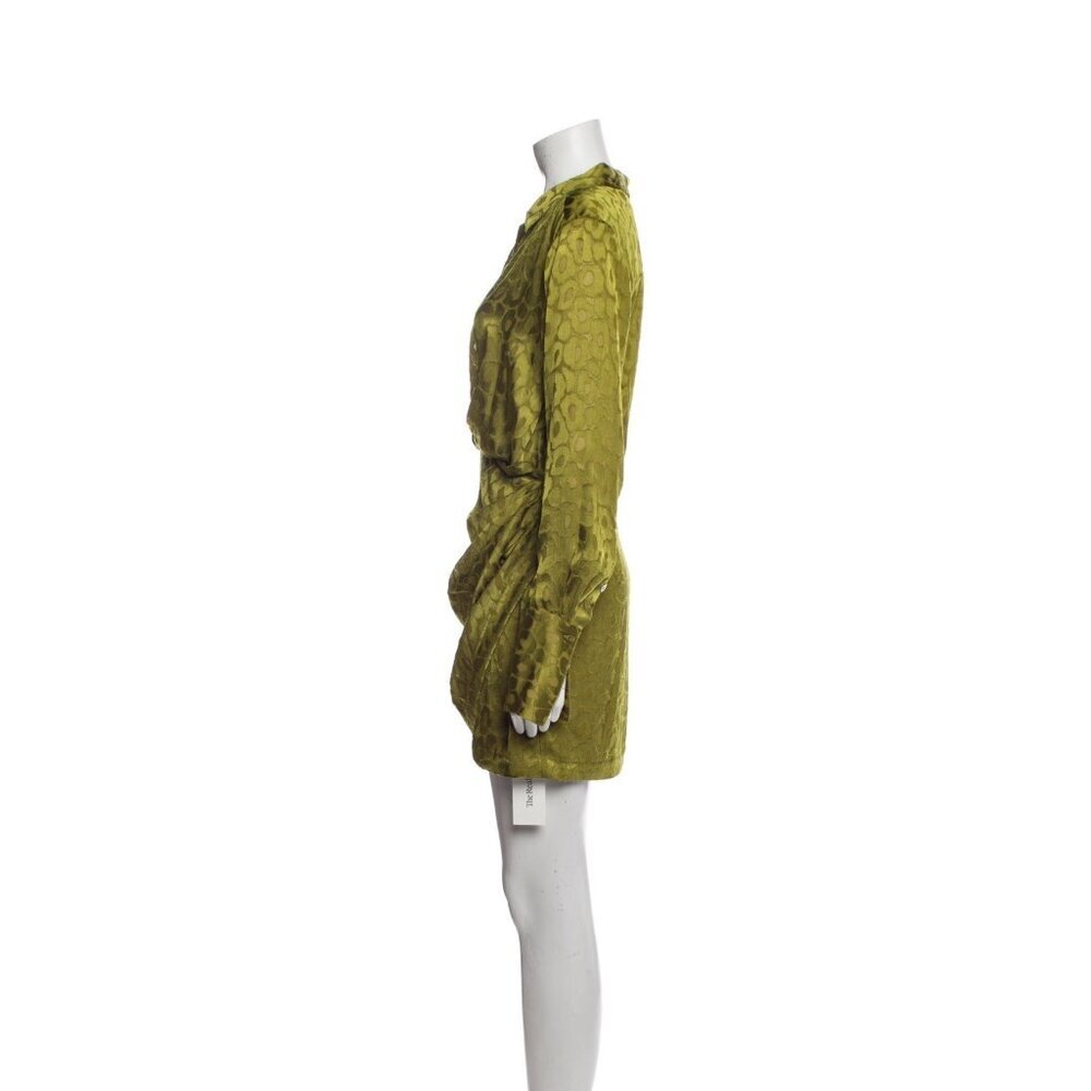 Le Superbe Montmartre Wrap Dress French Girl Leopard Green Long Sleeve S $585 - Picture 5 of 16